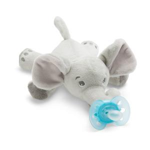 Philips Avent Snuggle tøjdyr med sut fra 0-6 mdr - Elefant