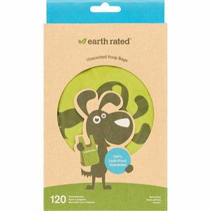 Earth Rated hundeposer m. håndtag u. duft - 120 stk.