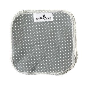 WeeCare vaskeklude, Dots/Dusty Blue - 10 stk.