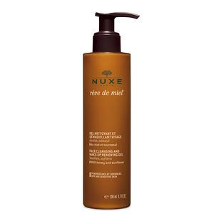 Oplev Nuxe Rêve De Miel Face Gentle Cleansing & Make-Up Removing Gel – en mild rensegel, der er perfekt til både ansigt og krop. Beriget med solsikke og honning leverer gelen intens fugt og næring, samtidig med at den effektivt fjerner snavs og makeup uden at udtørre huden. Den delikate honningduft giver en behagelig renseoplevelse, mens huden efterlades blød, ren og frisk. Anvend den dagligt for sund og strålende hud.

- Mild og effektiv rensning
- Beriget med solsikke og honning
- Fugtgivende og nærende
- Fjerner makeup og snavs
- Lækker honningduft
- Efterlader huden blød og frisk