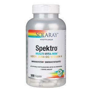 Solaray Spektro Multi-Vita-Min u. jern og K - 300 stk