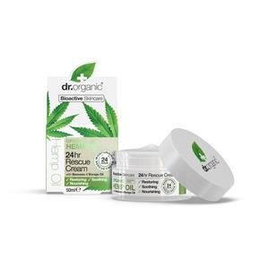 Dr. Organic Hemp Oil 24hr Rescue Cream dagcreme natcreme hamp - Med24.dk