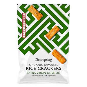 4: Clearspring Rice Crackers Oliven Olie og Salt - 50g