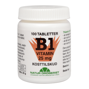 Natur-Drogeriet B1 vitamin 25 mg - 100 tab