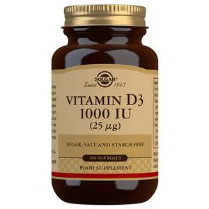 Solgar D3-vitamin 1000 IU (25 Âµg) - 100 kaps.