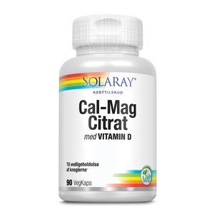 Solaray Cal-Mag Citrat med vitamin D - 90 kaps.