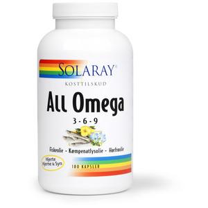 Solaray All Omega 3-6-9 fiske olie og planteolie 180 kapsler - med24