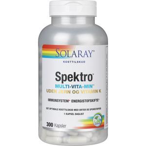 Solaray Spektro Multi-Vita-Min u. jern og K - 300 stk