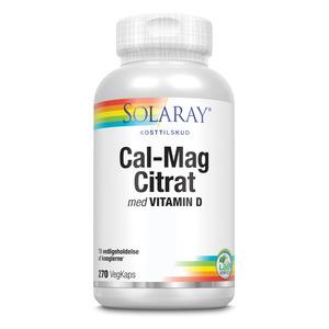 Solaray Cal-Mag Citrat med vitamin D - 270 kap