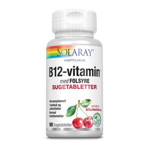Solaray B12-vitamin m. folsyre – 90 tabl.