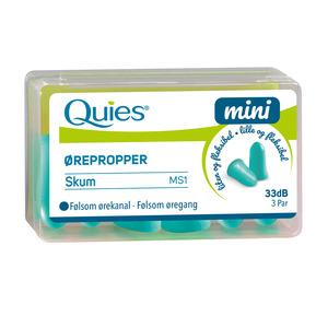 Quies Mini ørepropper skum - 3 par