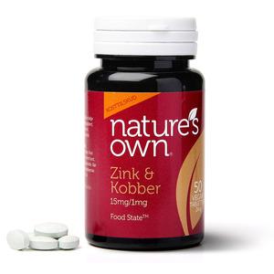 Nature's Own Zink & Kobber - 50 tabletter