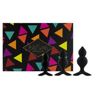 Feelztoys Bibi Twin Butt Plug Set - Black