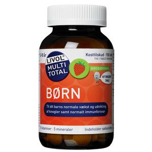 Livol Multi Total Børn (Jordbær) - 150 tabletter