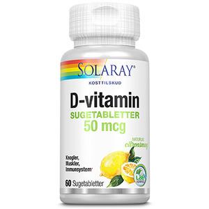 Solaray D-vitamin 50 Âµg – 60 sugetabl.