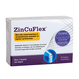ZinCuFlex med standardiseret ingefær og gurkemeje mod ømme og stive led 60 kapsler