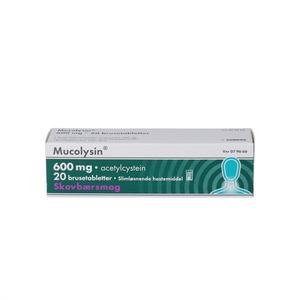 Mucolysin Skovbær 600 mg - 20 brusetabletter