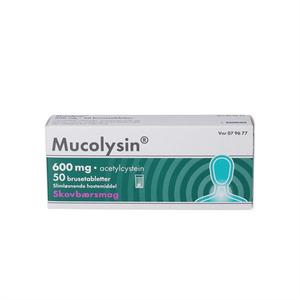 Mucolysin Skovbær 600 mg - 50 brusetabletter