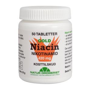 Natur-Drogeriet Niacin Nikotinamid (420 mg) - 50 tabletter
