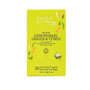 English Tea Shop Lemongrass, Citrus & Ginger Ø - 20 pyramider