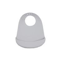 Tiny Tot hagesmæk i silikone - støvet gråblå