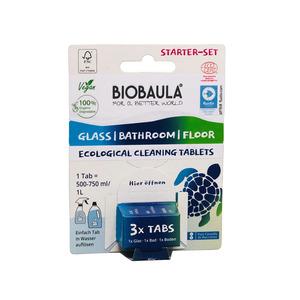 BioBaula Starter Set - glas. bad. gulvvask - 3 tabs