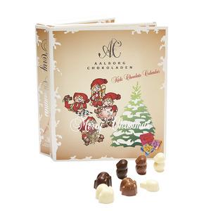 julekalender med mælkechokolade fra Aalborg Chokoladen