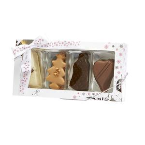 Aalborg Chokolade Juleæske med 4 marcipanfigurer - 100 g