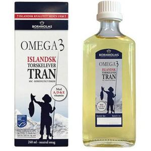 Bornholms islandsk tran Omega-3 - 240 ml.