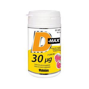 D-max, 30 µg - 90 tyggetabletter