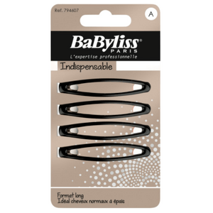 Babyliss Hårklemmer assorteret i sort/brun - 4 stk.