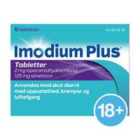 Imodium Plus 2mg +125 mg - 6 stk.