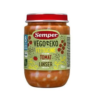 Semper Vego Eko Babymos m. fettucine, tomat, linser Ø - 8 mdr
