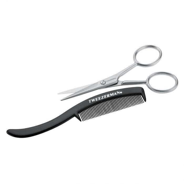 Køb Tweezerman Moustache Scissors & Comb sæt hos Med24.dk