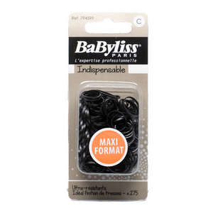 Babyliss Silikone Hårelastikker sorte - 275 stk.