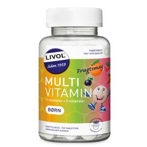 Livol Multivitamin Børn, Frugt - 150 tyggetabl.