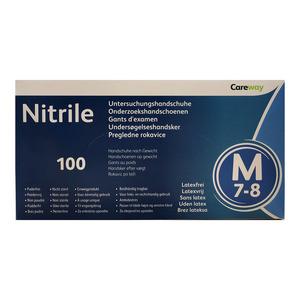 Careway Nitril handsker pudderfri str. M - 100 stk.