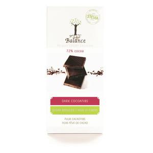 Balance Stevia Chokolade Mørk Kakaonibs - 85 g