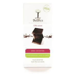 Billede af Balance Stevia Chokolade Mørk Kakaonibs - 85 g