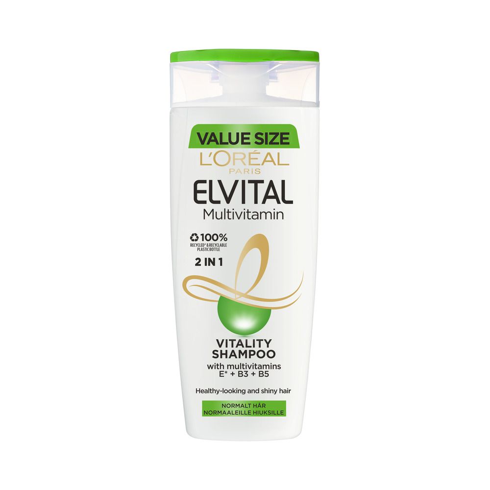 Køb L'Oréal Elvital Multivitamin 2 in1 Shampoo 400 ml hos Med24.dk
