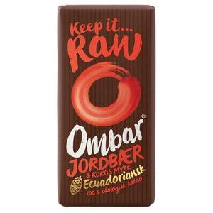 Økologisk raw chokoladebar med jordbær