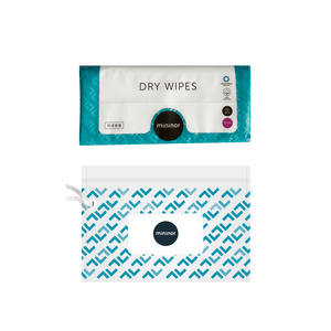 Gratis gave - Mininor Dry Wipes 20 stk. + Rejsetaske