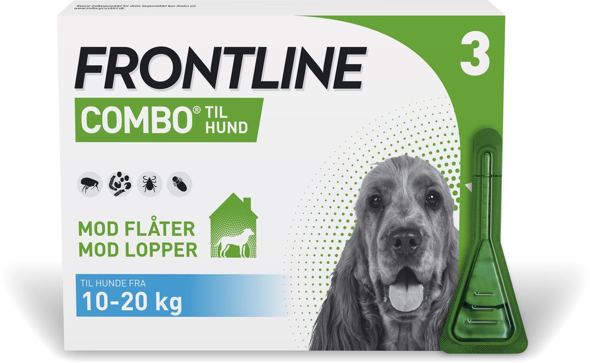 lærer I mængde Mangle Frontline Combo Vet - hund 10-20 kg - 3 pipetter - Med24.dk