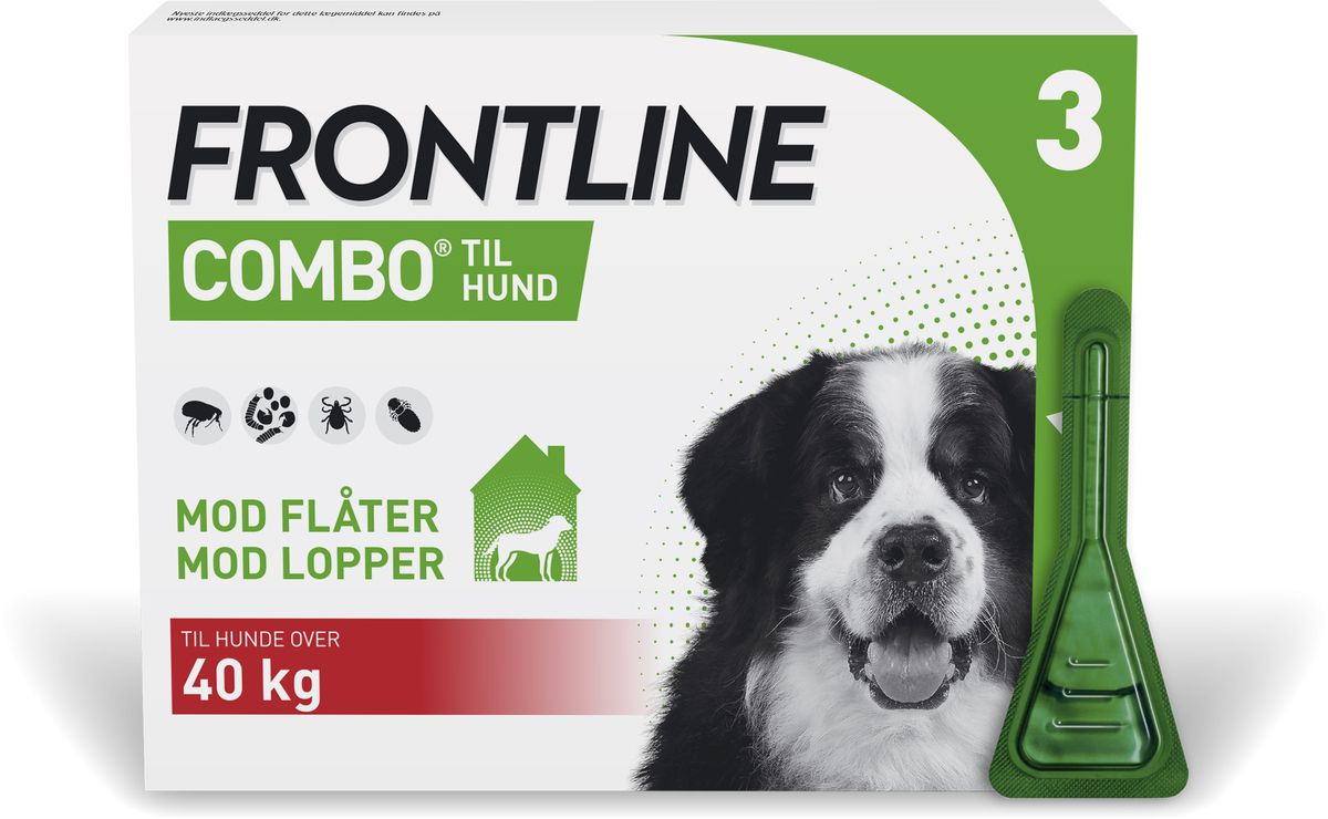 Celebrity Forgænger Bunke af Frontline Combo Vet - hund over 40 kg - 3 pipetter - Med24.dk