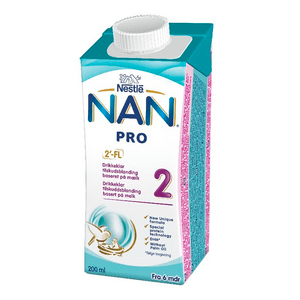 Nan 2 drikkeklar fra 6 mdr - 200 ml