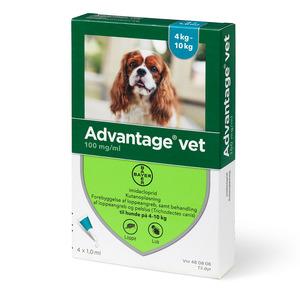 Advantage pour-on Vet hund, 4-10 kg