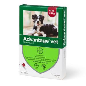 Advantage pour-on Vet hund, 10-25 kg