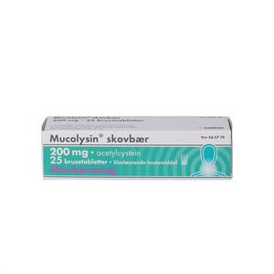Mucolysin Skovbær 200 mg - 25 brusetabletter