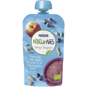 Nestlé Naturnes grød smoothie m. æble/blåbær, øko - 100g