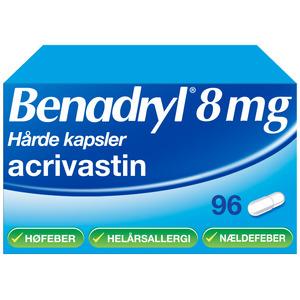 Benadryl 8 mg - 96 kapsler